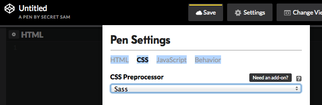 Interfaz de usuario Code pen